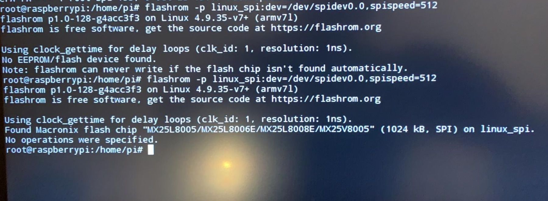 Flashrom on Raspberry Pi.
